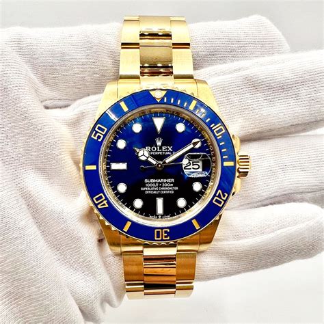 rolex submariner gold blau preis